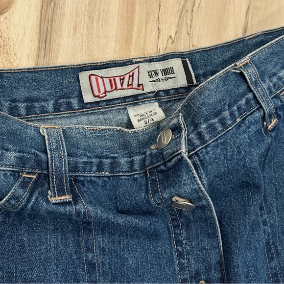 Vintage Quizz N.Y. Front Button Mini Jean Skirt - Picture 5 of 6